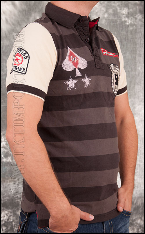 Мужская футболка поло Christian Audigier - MS33GAGP - Black