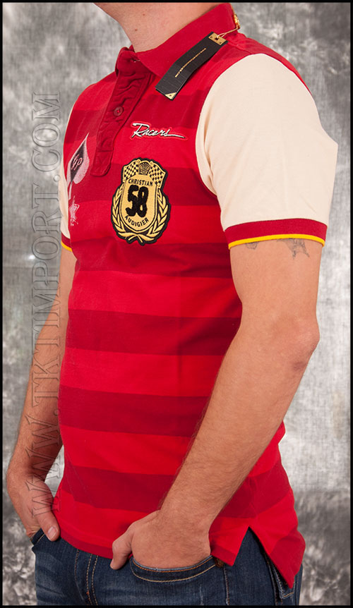 Мужская футболка поло Christian Audigier - MS33GAGP - Red