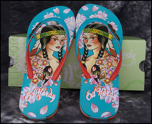 Шлепанцы женские Ed Hardy - Cancun Sandals - Turquise