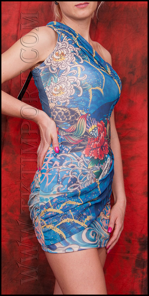 Платье мини Ed Hardy - Zen Fantasy - Blue