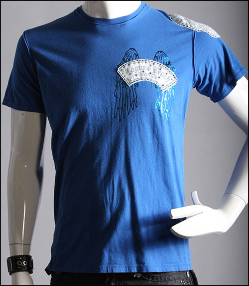 Laguna Beach - Футболка мужская - Mens Sunset Beach Royal Blue T-Shirt (с кристаллами)