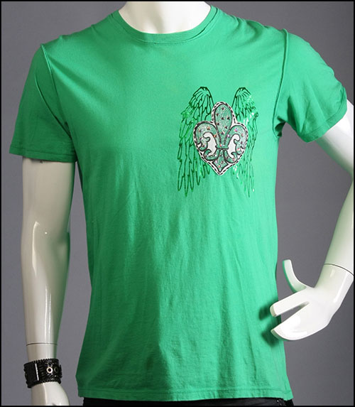 Laguna Beach - Футболка мужская - Mens Crystal Cove Beach Green T-Shirt (с кристаллами)
