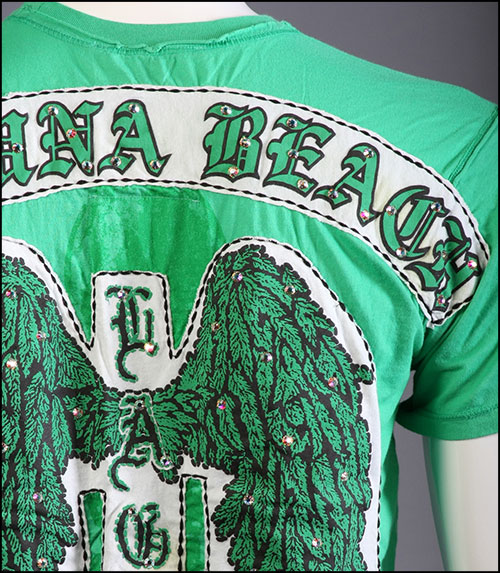 Laguna Beach - Футболка мужская - Mens Long Beach Green T-Shirt (с кристаллами)