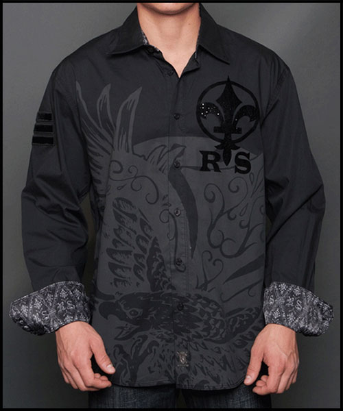 Rebel Spirit -  Мужская рубашка - LSW131482-BLK