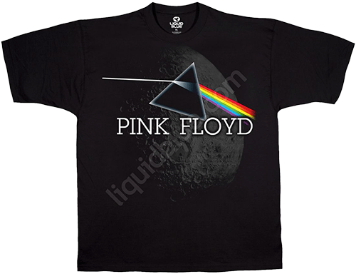  Liquid Blue - Dark Side Crater - Pink Floyd Black Athletic T-Shirt