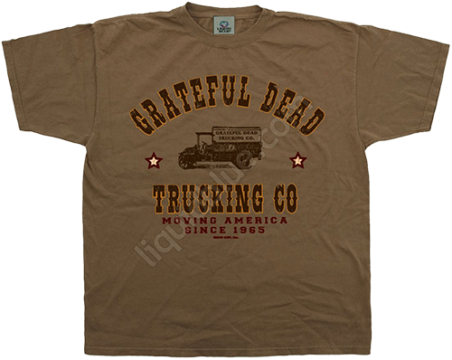  Liquid Blue - Gd Truckin - Grateful Dead Brown T-Shirt