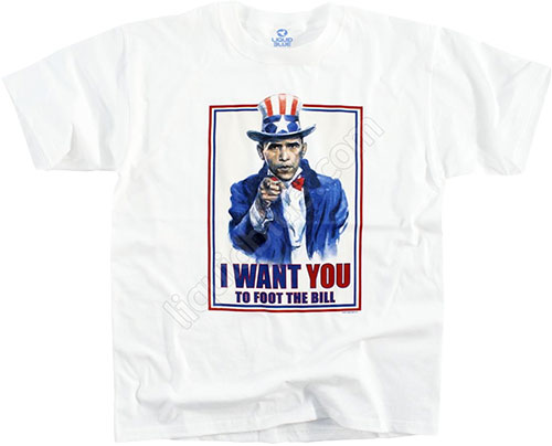  Liquid Blue - Americana - T-Shirt - Obama Foot The Bill