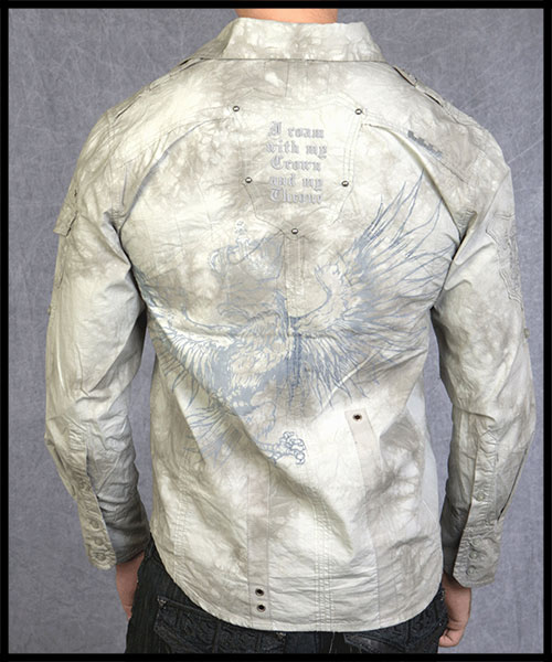 Rebel Spirit - Мужская рубашка - LSW100659-CEMT - 100% хлопок стрейч
