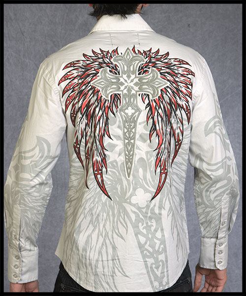 Rebel Spirit - Мужская рубашка -LSW110777-CEMT - 97% хлопок 3% спандекс