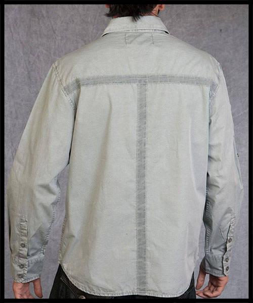 Rebel Spirit - Мужская рубашка - LSW111090-GREY - 100% хлопок стрейч