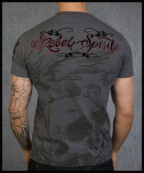 Rebel Spirit - Футболка мужская - SSK110699-CHAR - 100% Хлопок