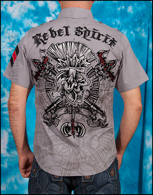 Rebel Spirit - Мужская рубашка - SSW121285 - CHARCOAL