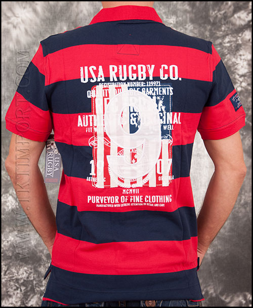 USA Rugby -  Футболка Мужская Поло - GB121210- Navy