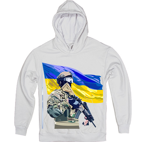 Худи - Ukrainian Flag and Warrior
