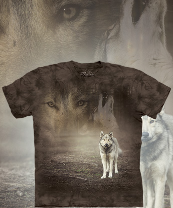 Футболка The Mountain - Grey Wolf Portrait - Волк