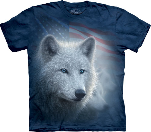 Футболка The Mountain - Patriotic White Wolf - Волк
