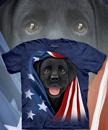  The Mountain - Patriotic Black Lab Pup - 