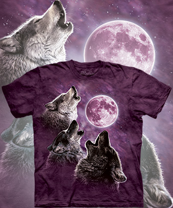 Футболка The Mountain - Three Wolf Moon in Purple