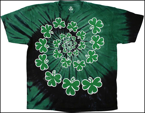 Футболка Liquid Blue - St. Patricks Day - Shamrock Spiral - T-shirt