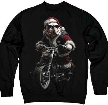Байкер-Булдог Санта