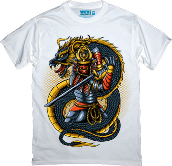 Футболка - Samurai with Dragon