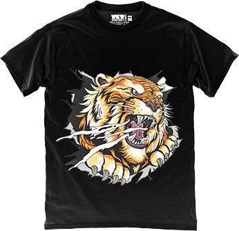 Angry Tiger in Black