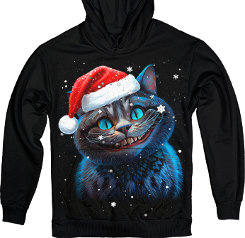 Різдвяний Чеширський Кіт у Санта-Шапці