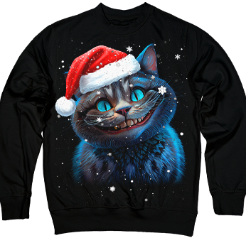 Різдвяний Чеширський Кіт у Санта-Шапці