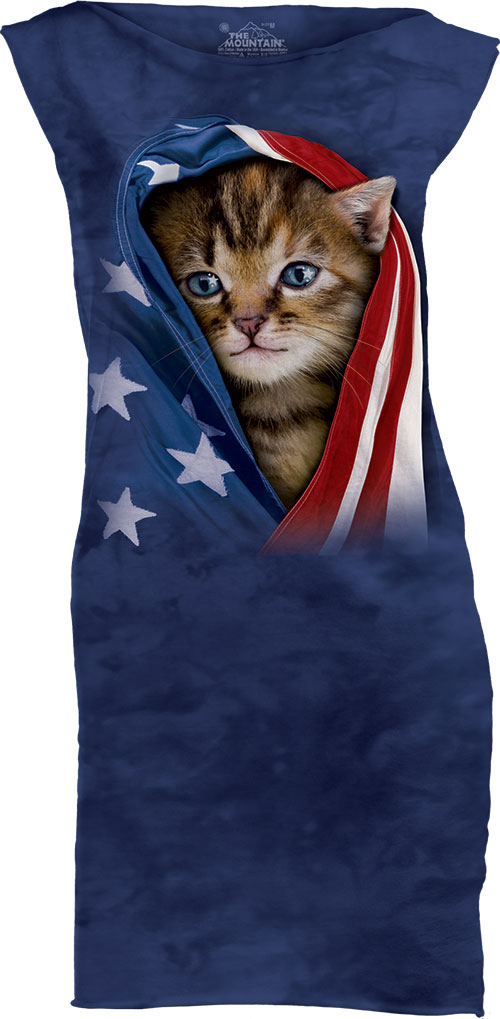 Платье короткое The Mountain - Patriotic Kitten