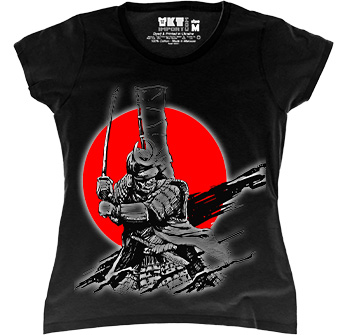 Футболка женская - Samurai Warrior in Black