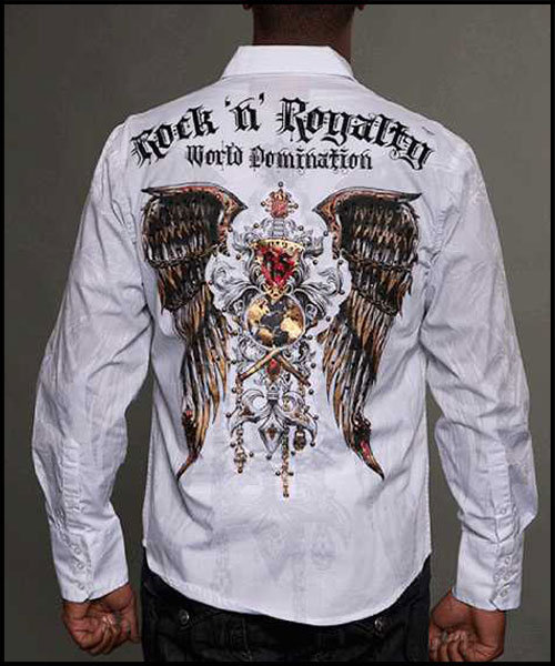 Rebel Spiri - Мужская рубашка - LSW121357 - WHITE