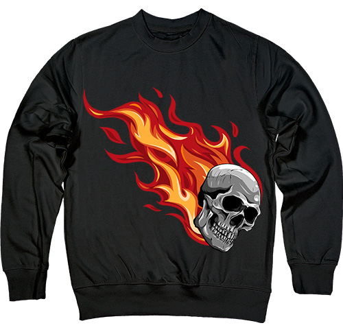 Свитшот - Fire Skull in Black
