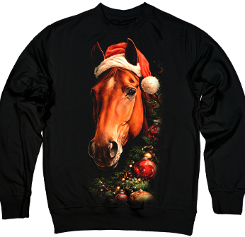 Різдвяний Кінь у шапці Санти