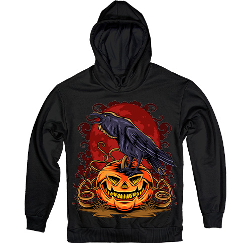 Худи - Halloween Crow in Black