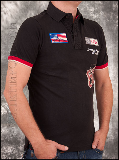 Мужская футболка поло Christian Audigier - MS29GAPE - Black