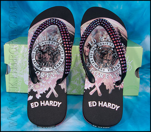 Ed Hardy - Коллекция ВЕСНА 2012 - Шлепанцы женские - BC Shoes - Black