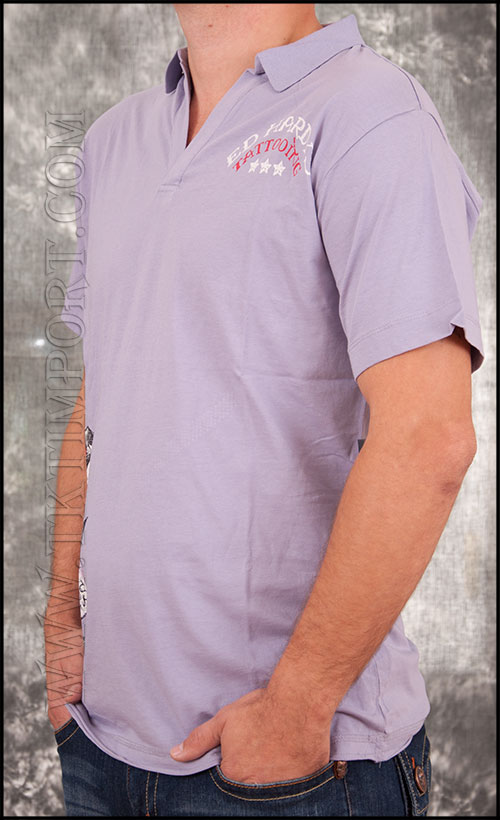 Мужская футболка поло Ed Hardy - 2J1A1COR - Purple