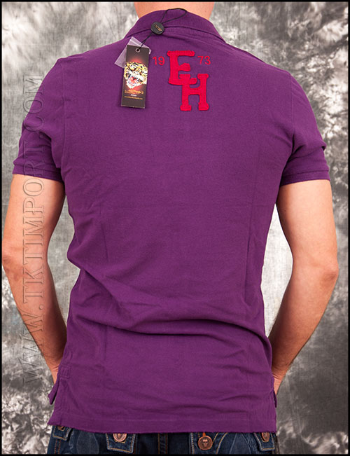 Мужская футболка поло Ed Hardy - MSHOEA76 - Purple