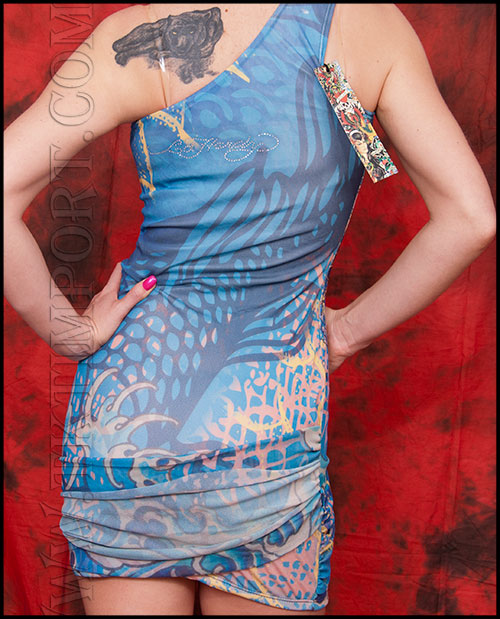 Платье мини Ed Hardy - Zen Fantasy - Blue