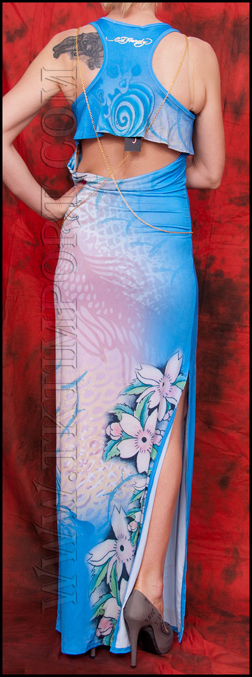 Длинное платье Ed Hardy - Dream Trigeress - Blue