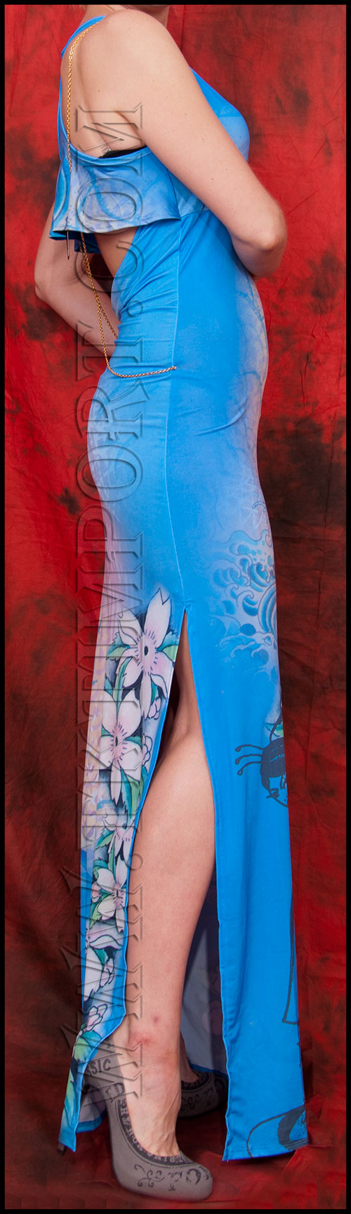 Длинное платье Ed Hardy - Dream Trigeress - Blue