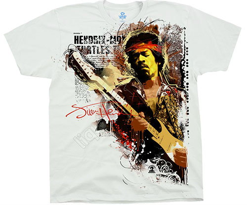 Футболка Liquid Blue - Jimi Hendrix - T-Shirt - Hendrix Uk 67