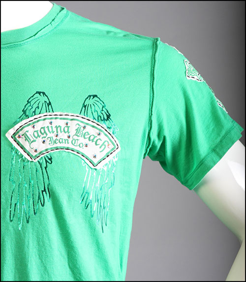 Laguna Beach - Футболка мужская - Mens Newport Beach Green T-Shirt (с кристаллами)