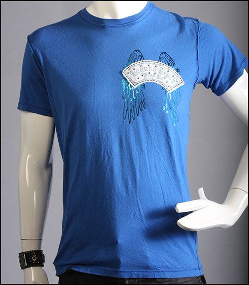 Laguna Beach - Футболка мужская - Mens Crystal Cove Beach Royal Blue T-Shirt (с кристаллами)