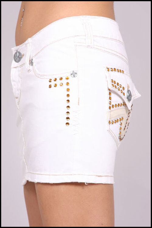 Laguna Beach - Юбка - Womens Laguna Beach White Mini Skirt (с кристаллами 2G - 288 кристалла)
