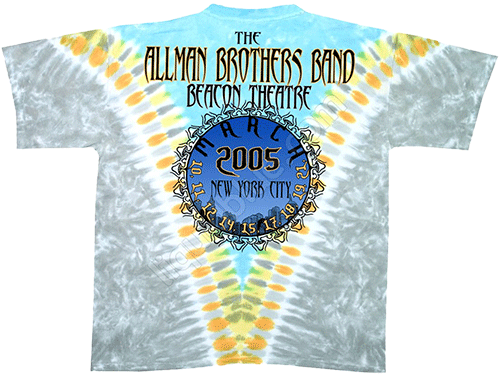 Футболка Liquid Blue - Flying Peach V-Dye - Allman Brothers Tie-Dye T-Shirt
