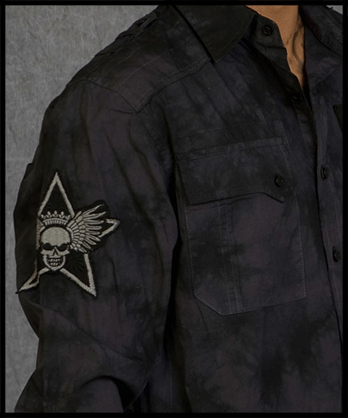Rebel Spirit - Мужская рубашка - LSW110697-BLK - 100% хлопок стрейч