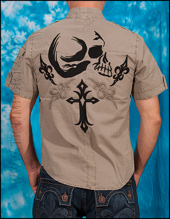 Rebel Spirit - Мужская рубашка - SSW121304 - OLIVE