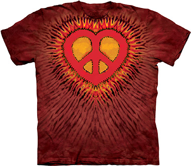 Футболка The Mountain - Red Peace Heart Tie Dye - 2011