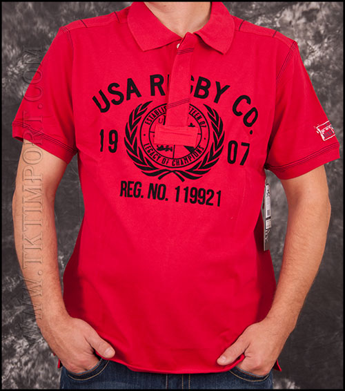 USA Rugby -  Футболка Мужская Поло - GB121202- Red